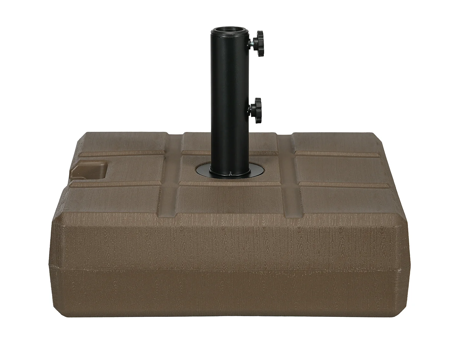 Base per ombrellone riempibile in hdpe e acciaio marrone