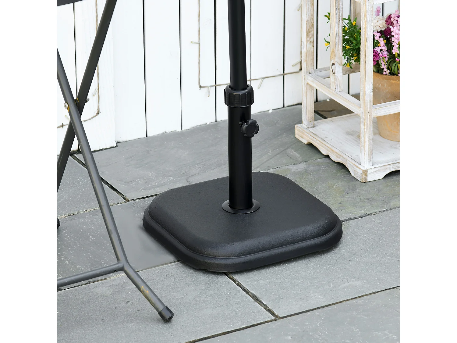 Base per ombrellone da giardino in plastica e cemento da 11kg