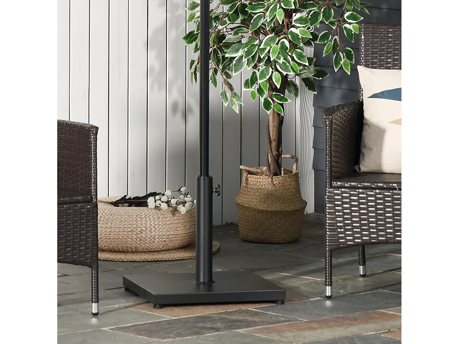 Base per ombrellone quadrata peso 18kg per pali ø3 3.5 3.8 cm