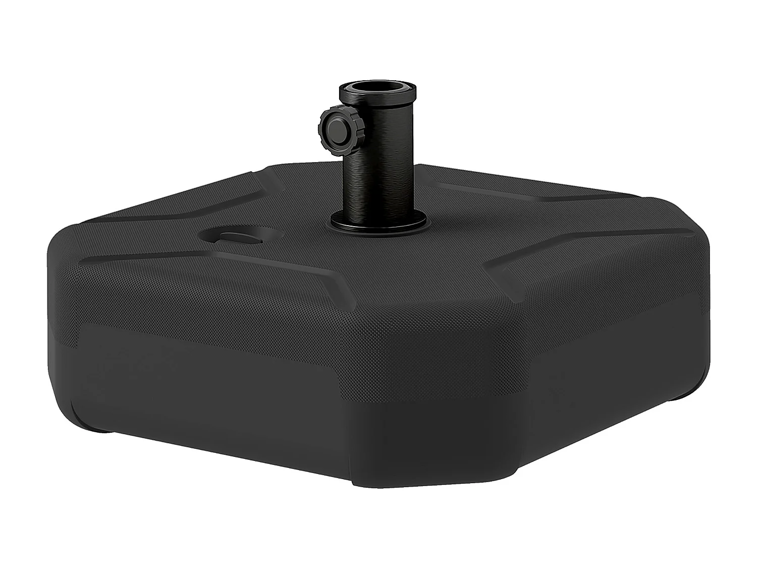 Base per ombrellone riempibile con sabbia o acqua fino 25kg nero