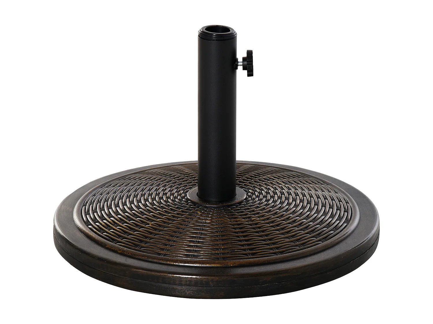 Base per ombrellone da giardino da 14 kg con effetto rattan bronzo