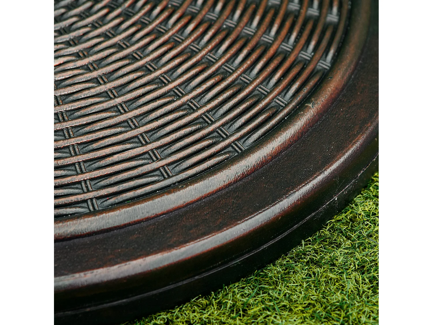 Base per ombrellone da giardino da 14 kg con effetto rattan bronzo