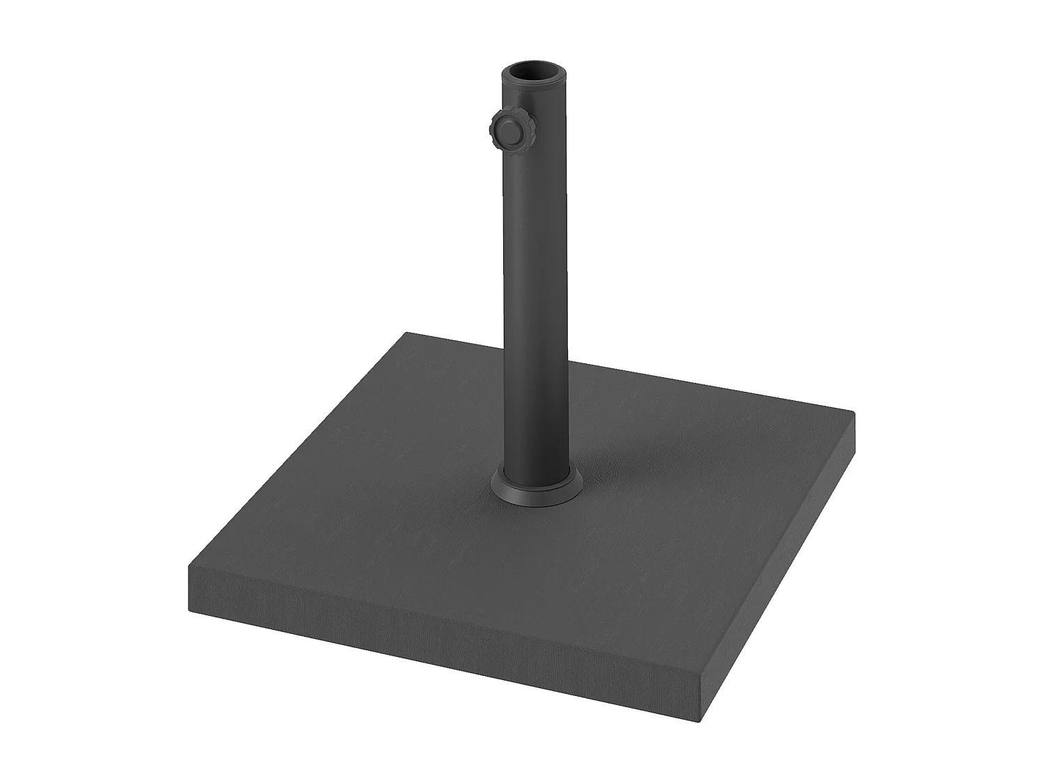 Base per ombrellone quadrata con manovella in hdpe e cemento nero