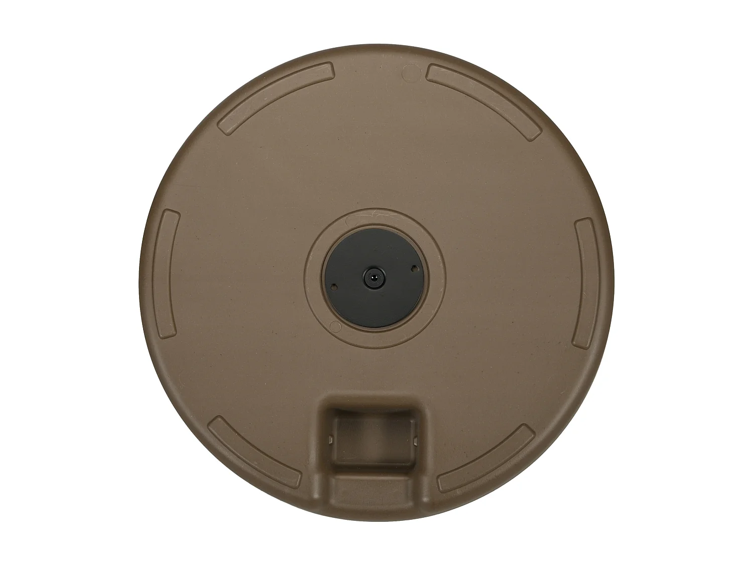 Base per ombrellone con manopole incorporate in hdpe e acciaio marrone