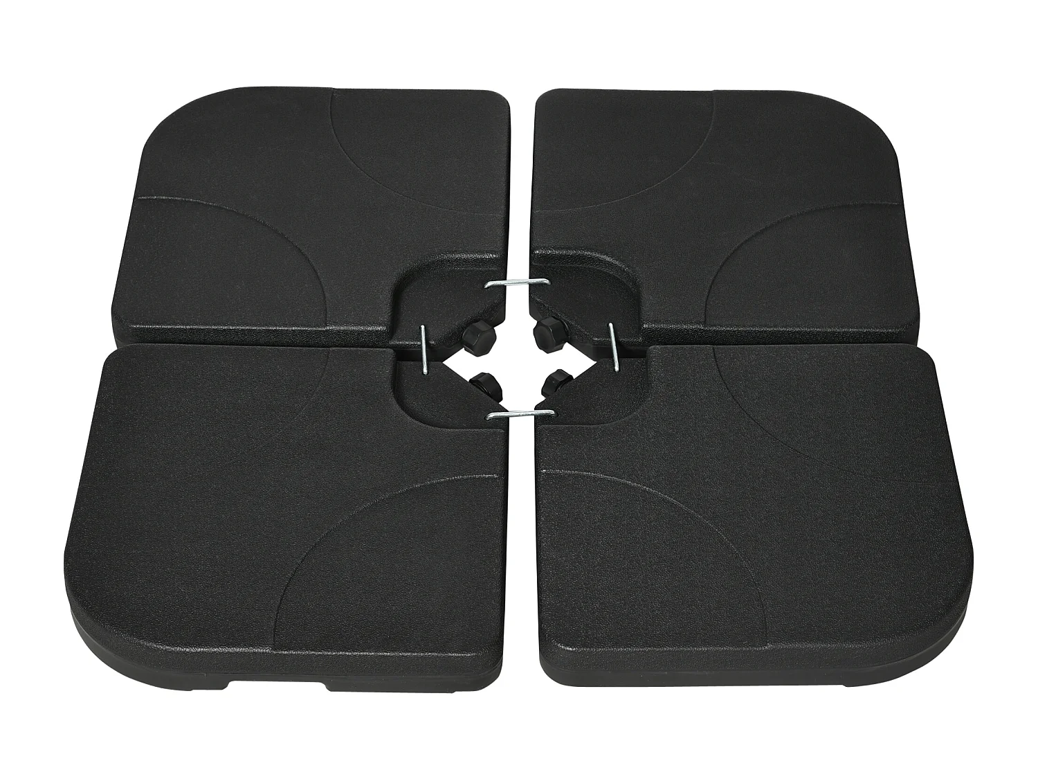 Base per ombrellone set 4 pz in HDPE riempibile con acqua o sabbia