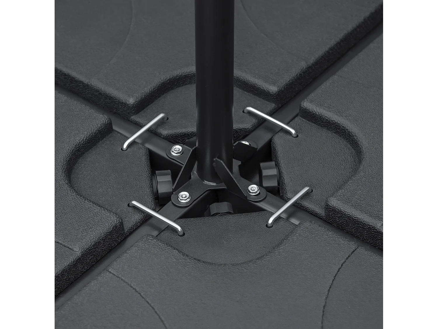 Base per ombrellone set 4 pz in HDPE riempibile con acqua o sabbia