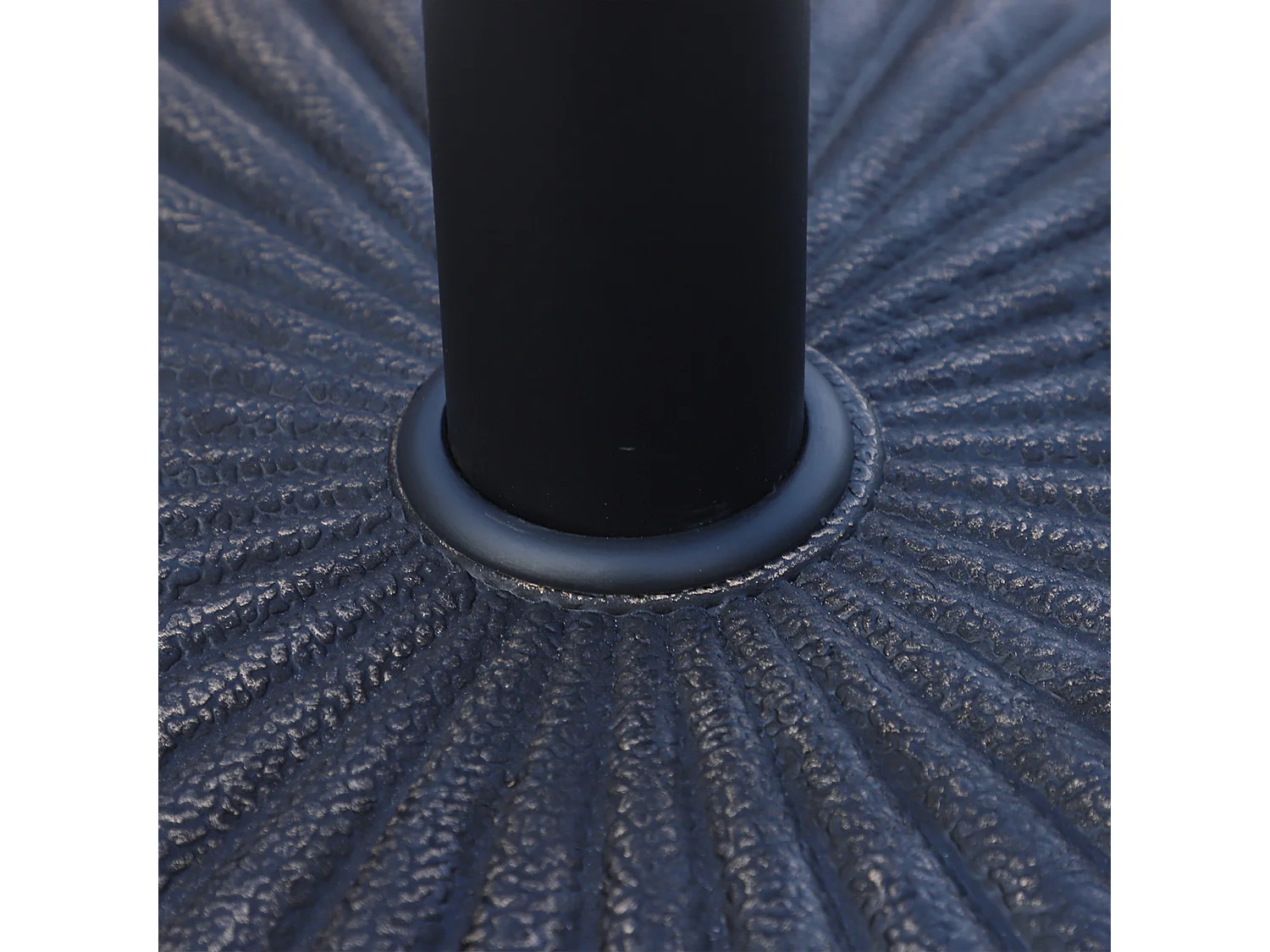 Base ombrellone rotonda per pali ø38-48mm con decorazione