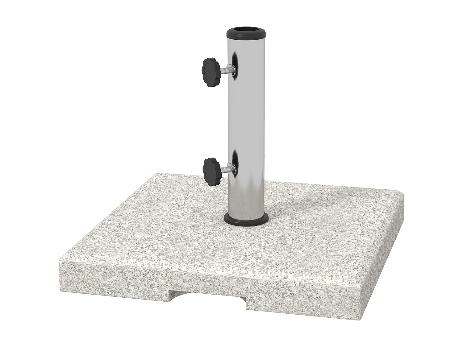 Base ombrellone da giardino 25kg con manopole e maniglie grigia