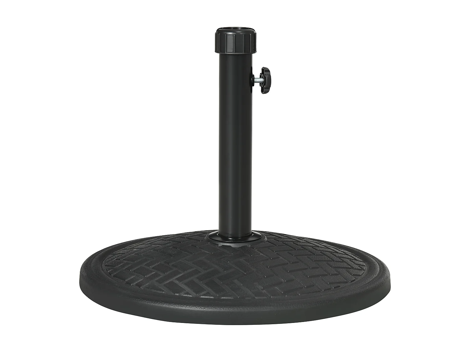 Base per ombrellone rotonda da 14kg in metallo e cemento nero