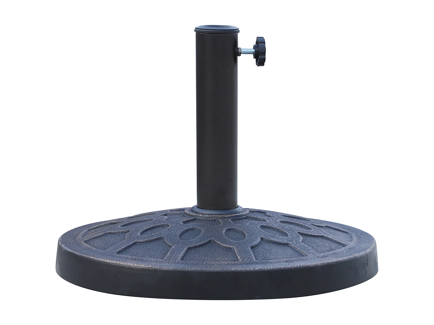 Base per ombrellone rotonda Ø45cm in resina e acciaio colore bronzo