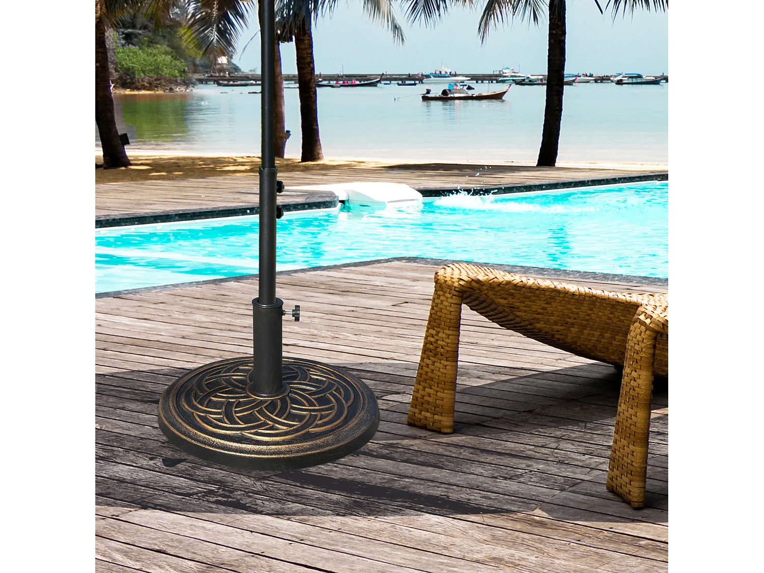 Base per ombrellone ø45cm da 12kg per pali da 38mm e 48mm