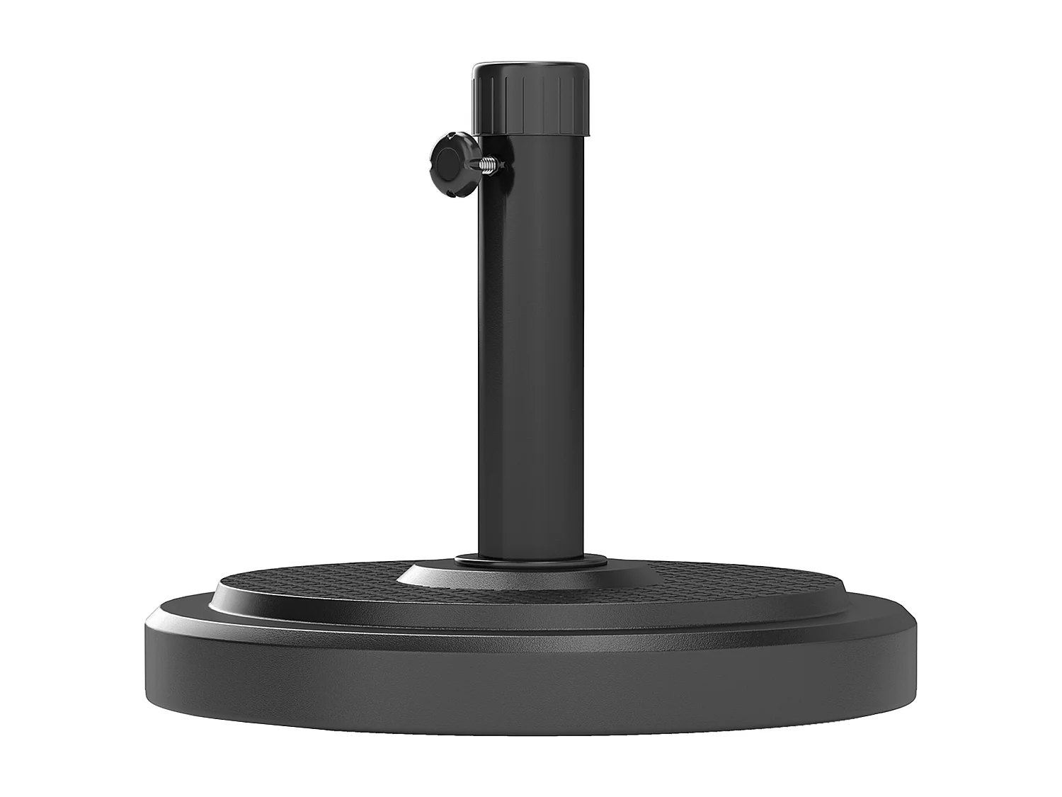 Base per ombrellone rotonda da 22kg per pali da 38-48mm nero
