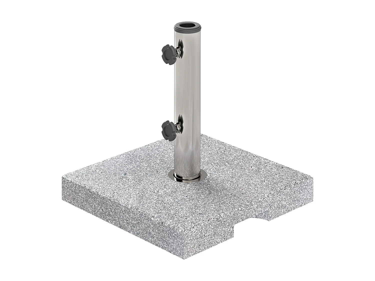 Base per ombrellone quadrata da 21 kg in granito grigio