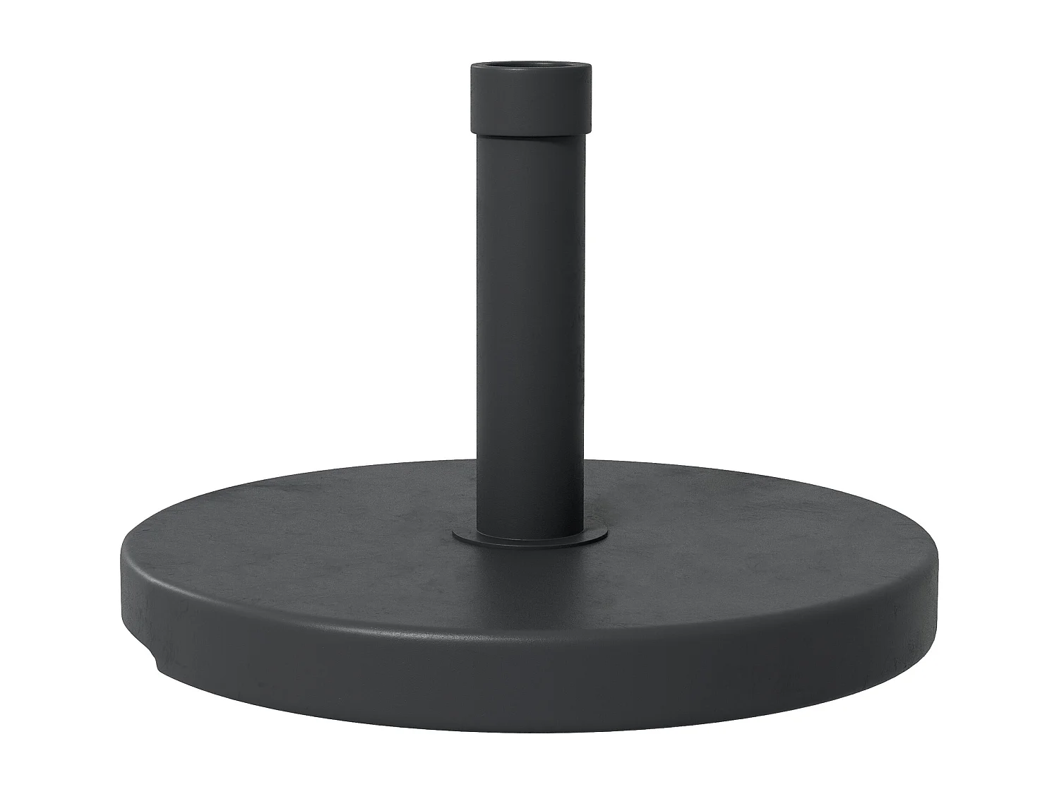 Base per ombrellone da 15kg rotonda in plastica e cemento nero