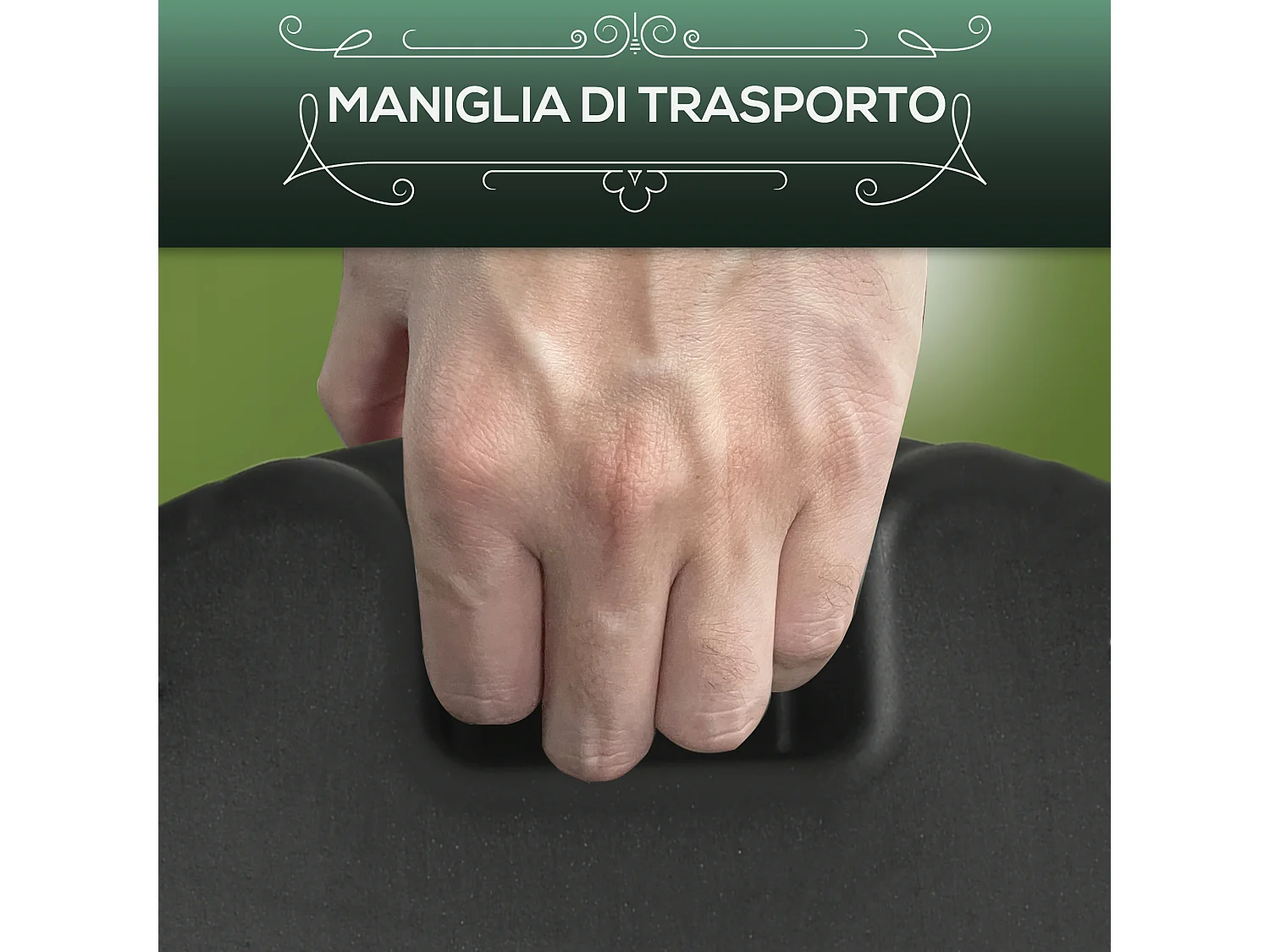 Base per ombrellone da 15kg rotonda in plastica e cemento nero