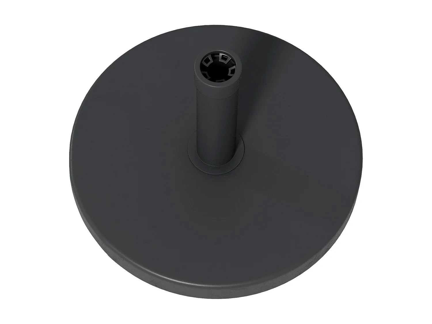 Base per ombrellone da 15kg rotonda in plastica e cemento nero