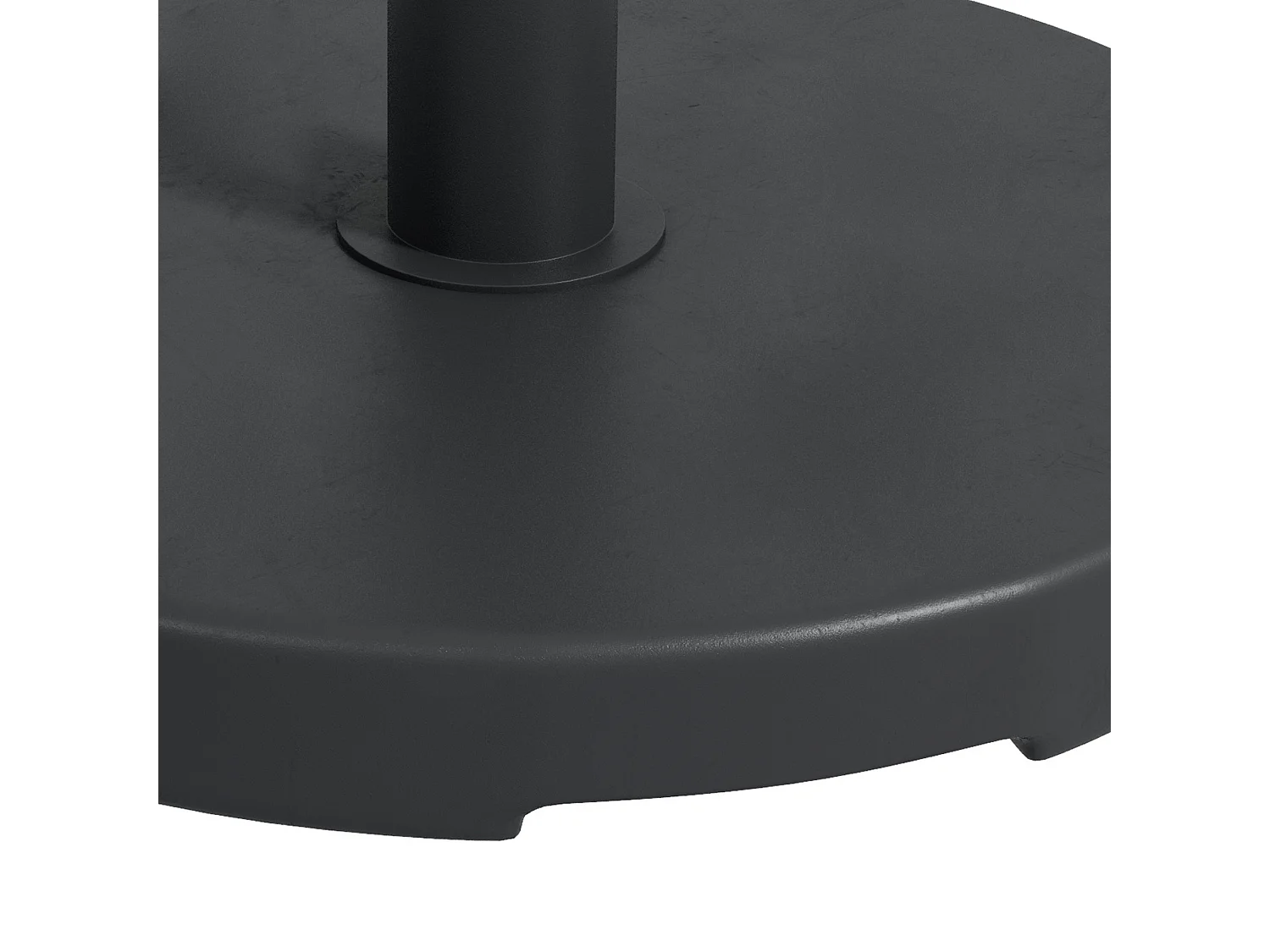 Base per ombrellone da 15kg rotonda in plastica e cemento nero