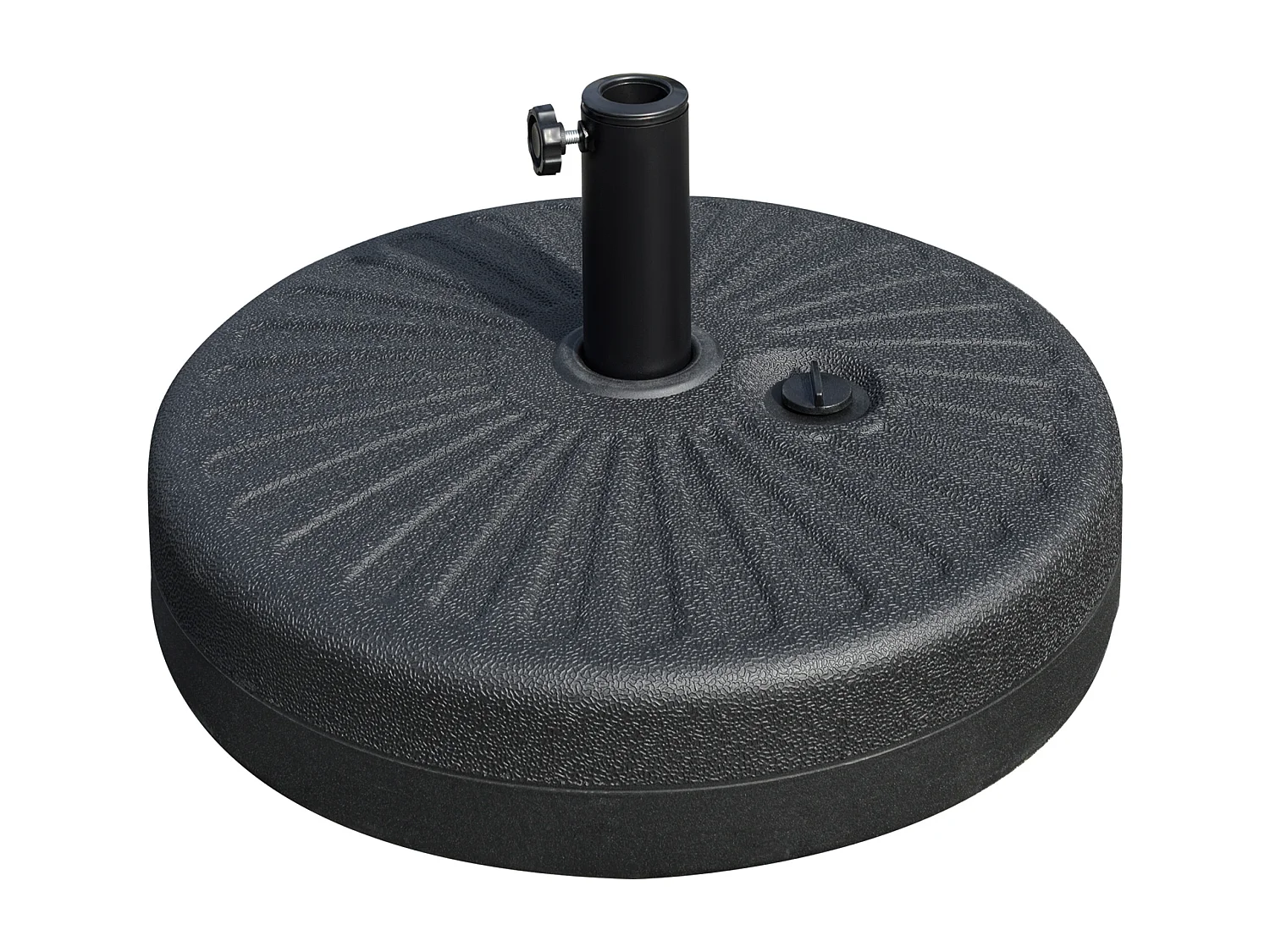 Basamento per ombrellone con palo ø3.8cm e 4.8cm nero