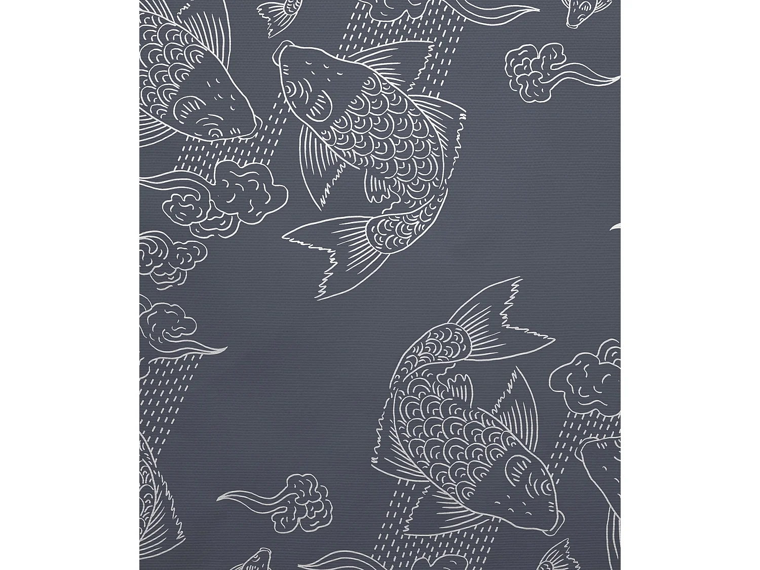 BELLECOUR LITERIE | Tête de lit déhoussable BANC DE POISSONS 140x110 cm | Coloris Gris