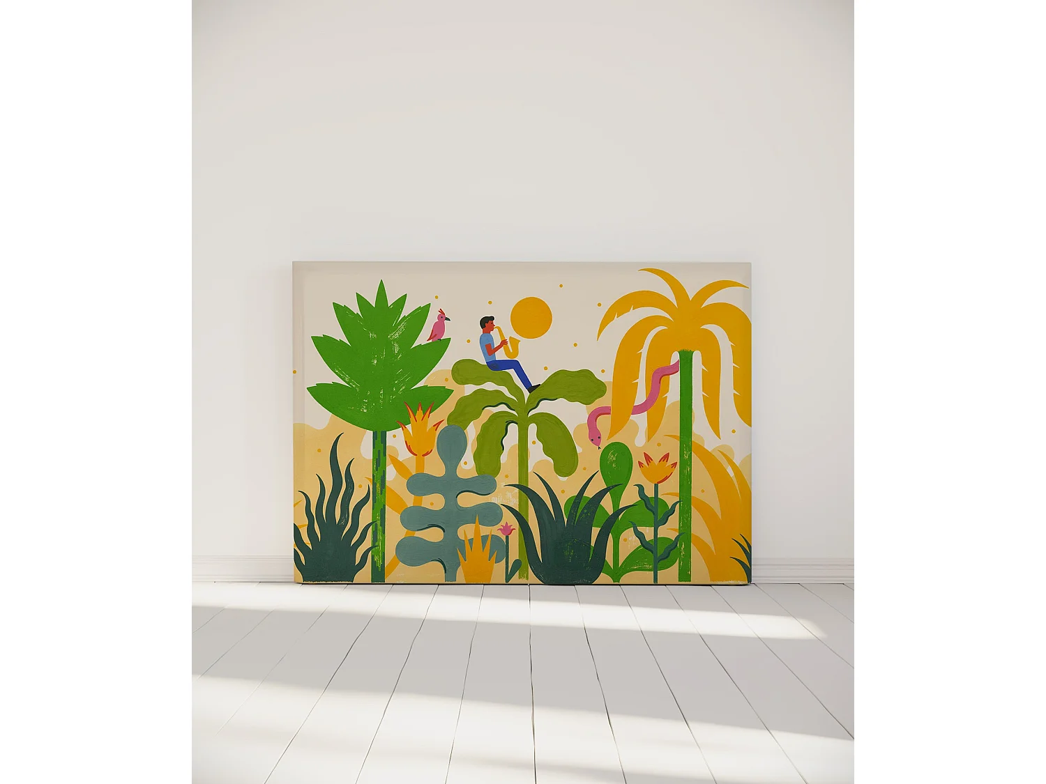 BELLECOUR LITERIE | Tête de lit déhoussable MELOPEE TROPICALE 160x110 cm