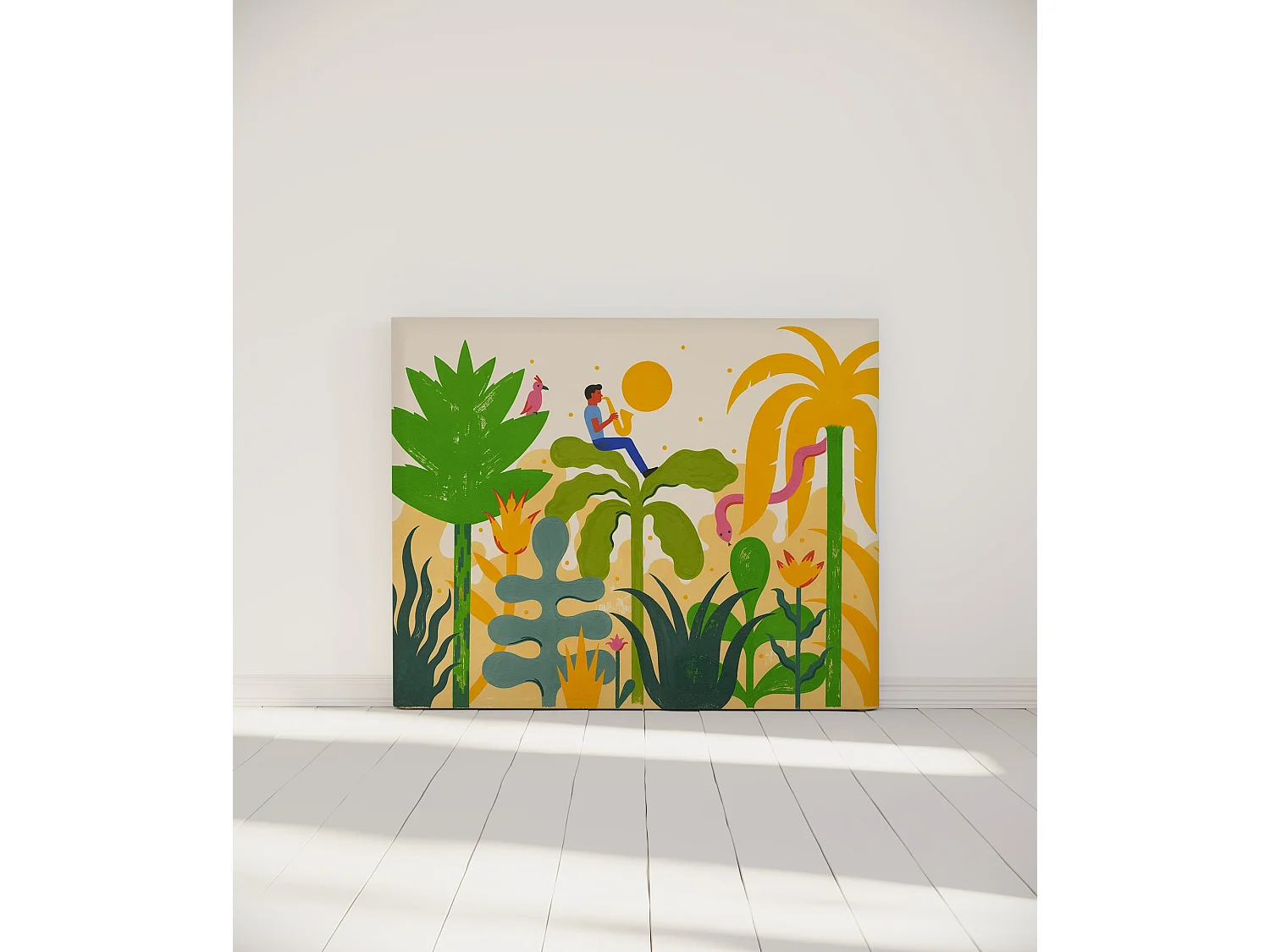 BELLECOUR LITERIE | Tête de lit déhoussable MELOPEE TROPICALE 140x110 cm
