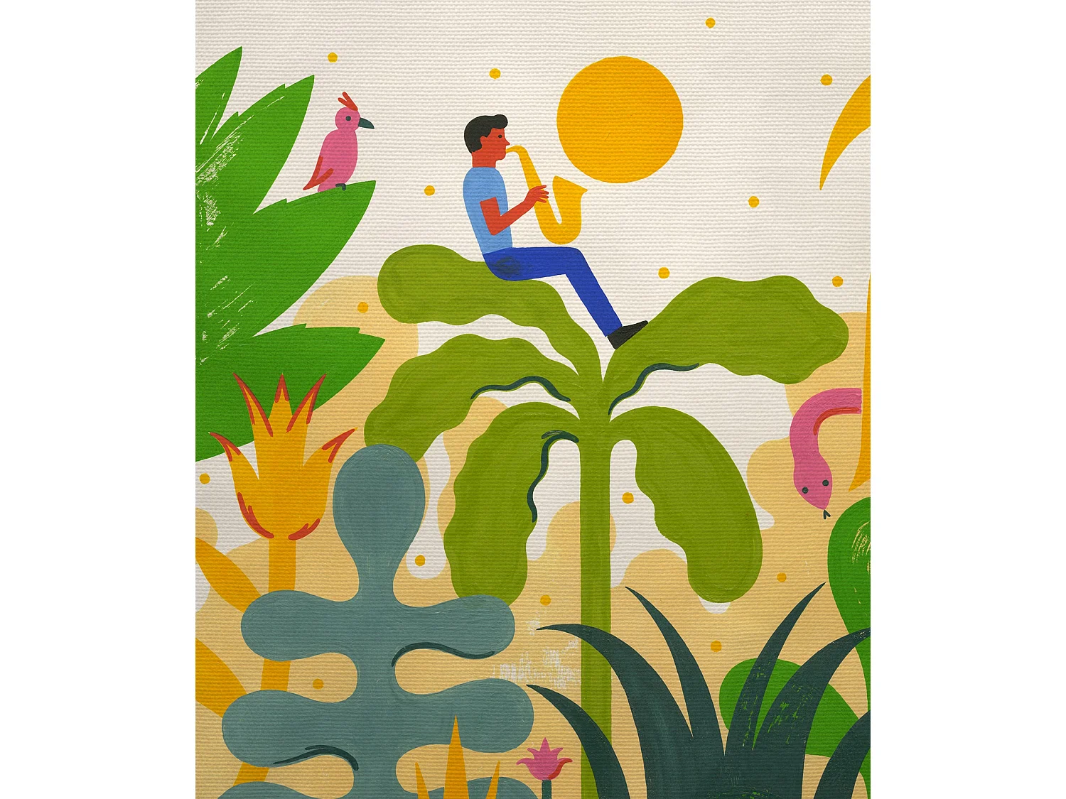 BELLECOUR LITERIE | Tête de lit déhoussable MELOPEE TROPICALE 140x110 cm