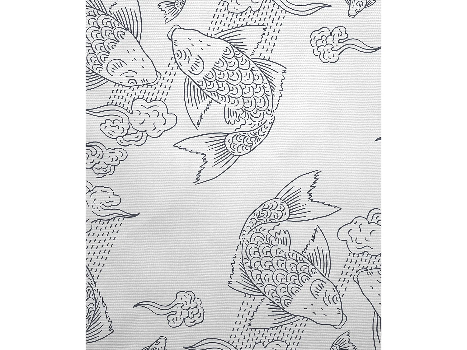 BELLECOUR LITERIE | Tête de lit déhoussable BANC DE POISSONS 140x110 cm | Coloris Blanc
