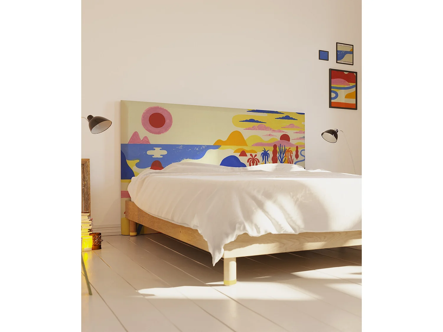 BELLECOUR LITERIE | Tête de lit déhoussable PALM SPRINGS 140x110 cm