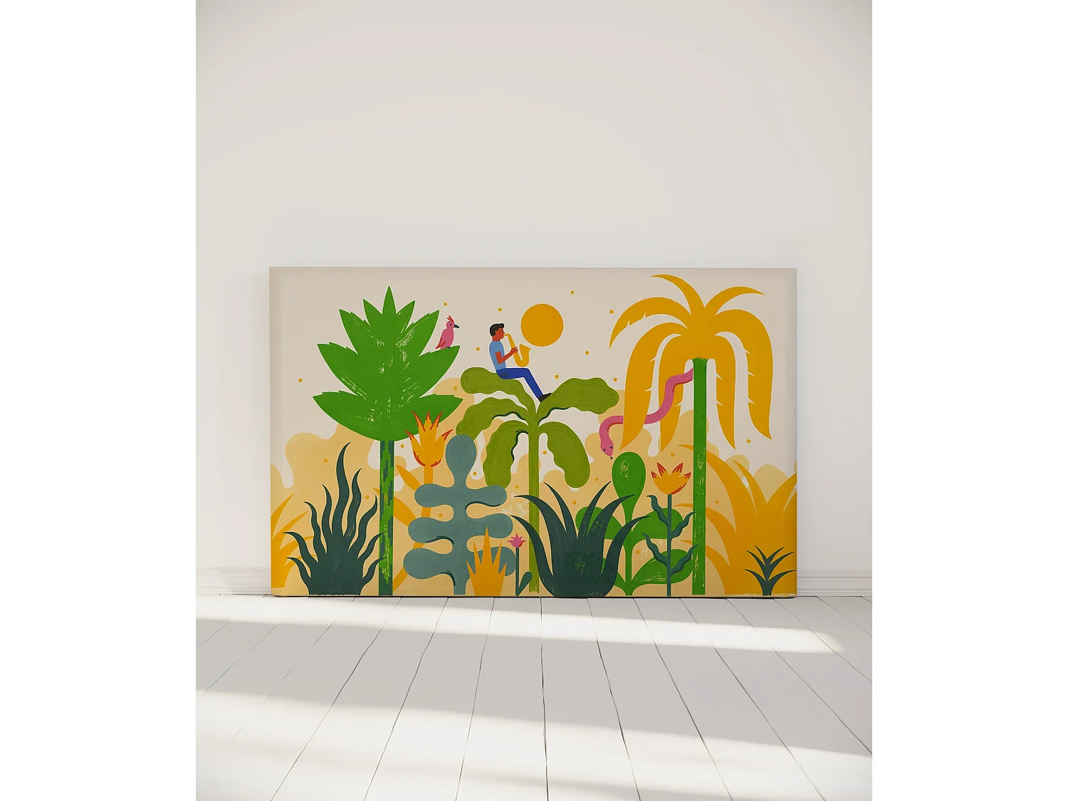 BELLECOUR LITERIE | Tête de lit déhoussable MELOPEE TROPICALE 180x110 cm