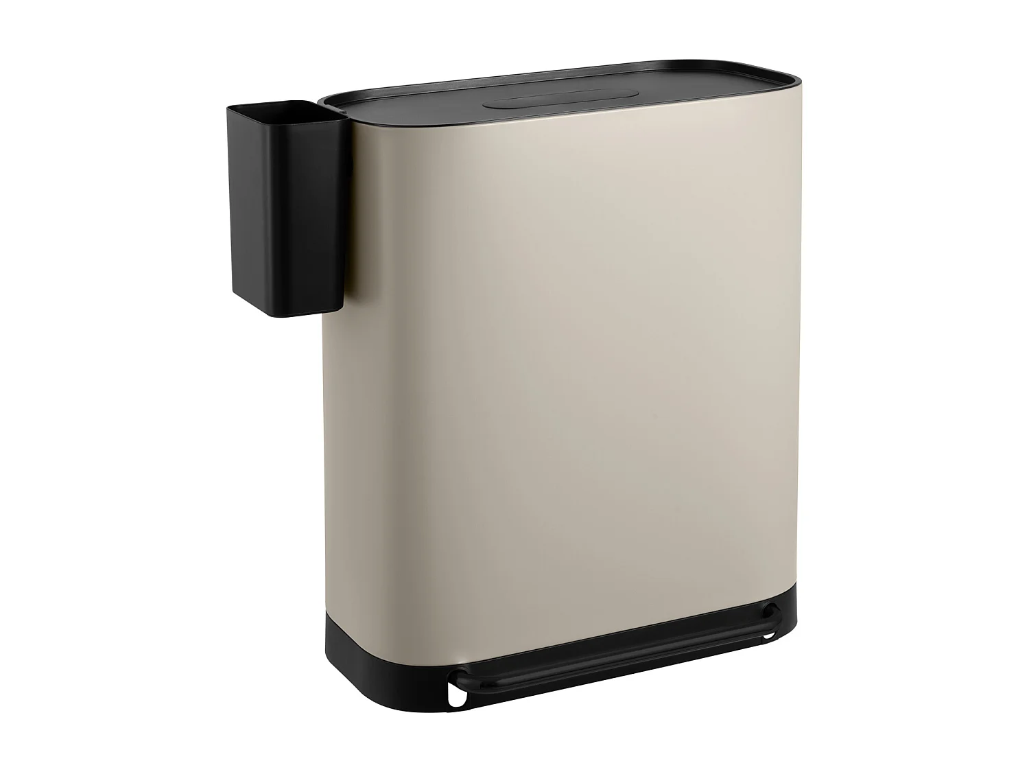 SVITA MLT2X30 Poubelle à pédale 60l 2 compartiments avec couvercle taupe