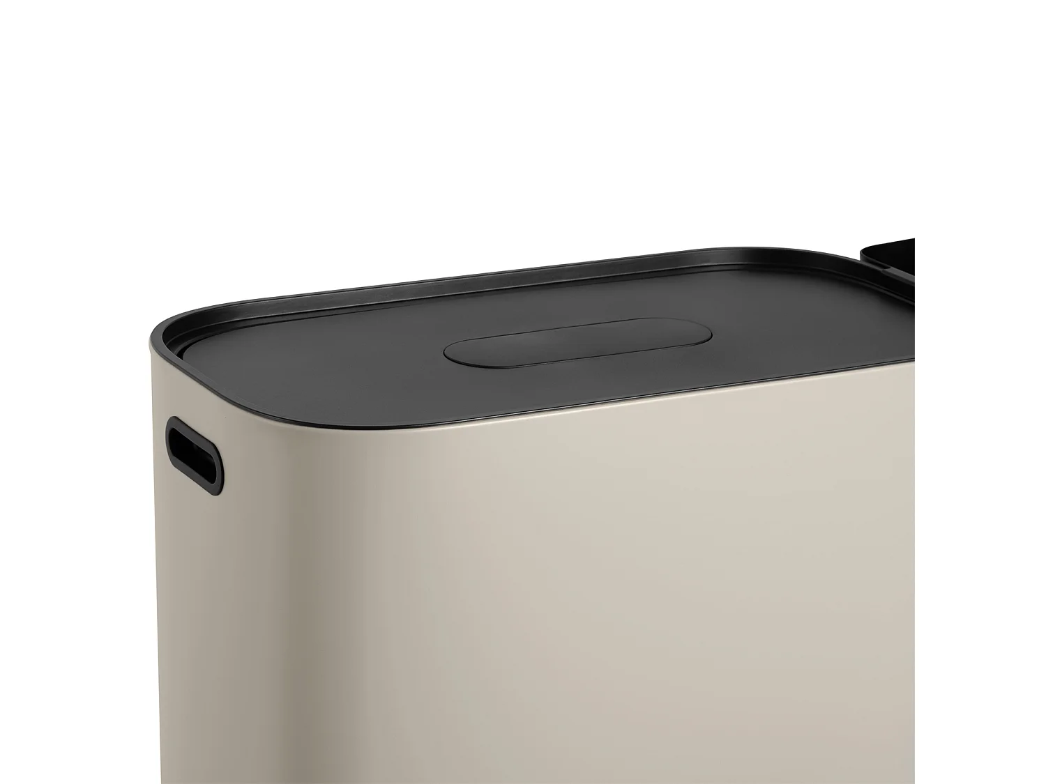SVITA MLT2X30 Poubelle à pédale 60l 2 compartiments avec couvercle taupe
