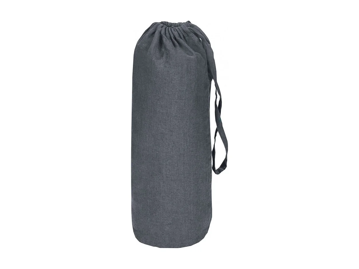 Drap housse en coton gris foncé 140 x 200 cm - CHAM 8653
