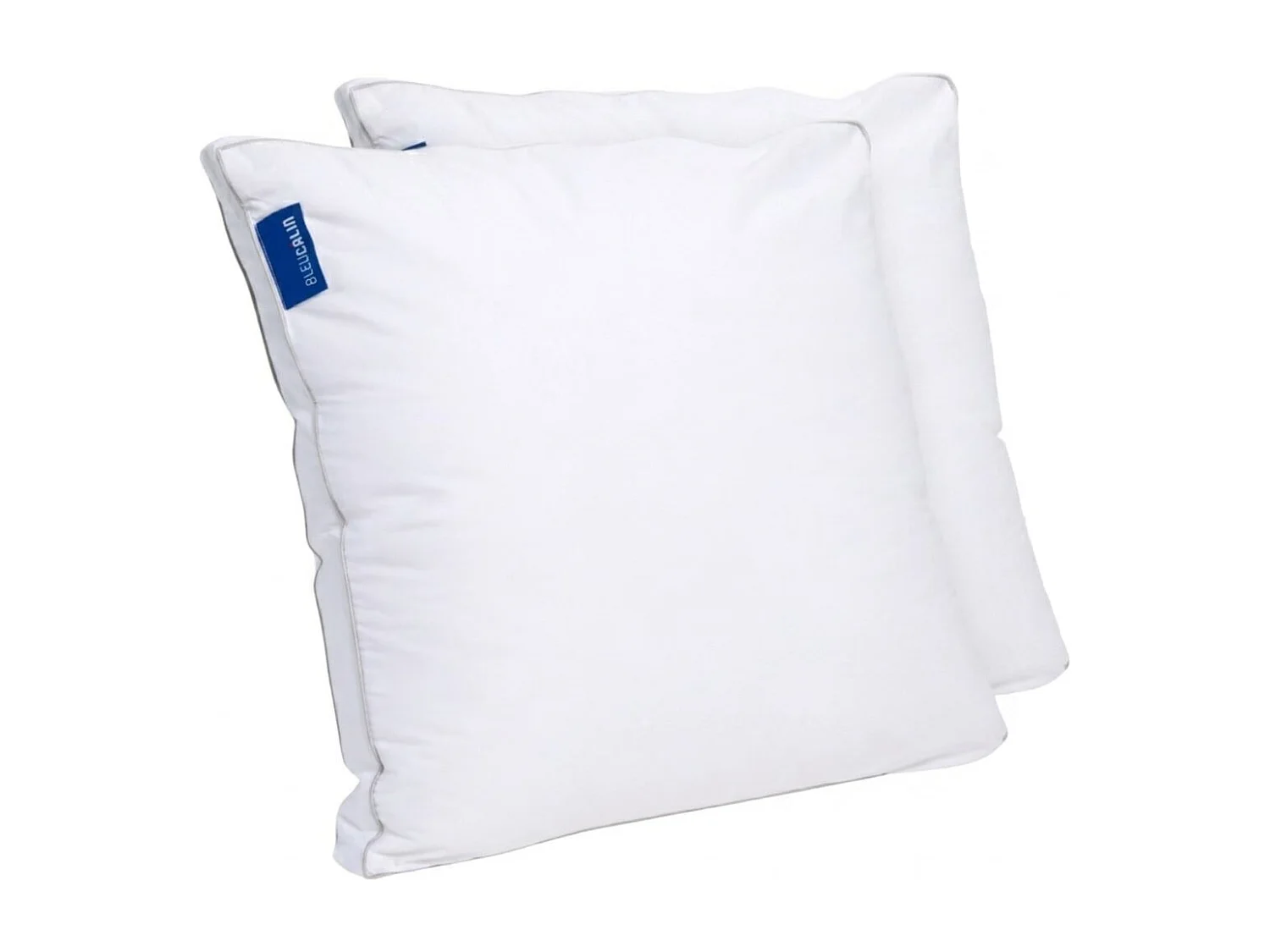Lot de 2 Oreillers Ultra Moelleux Volume - Enveloppe Coton qualité percale - 65x65cm