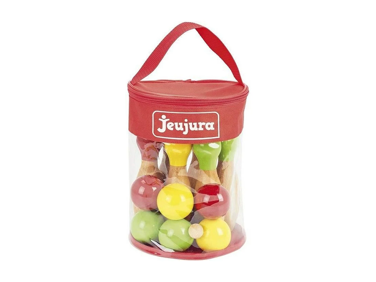 Juego de bolos de madera francés y petanca con bolsa de almacenamiento - Hecho en Francia