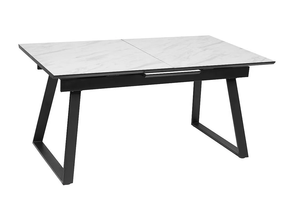 Table à dîner table à manger extensible avec pieds en acier - Longueur 160/200 x Profondeur 90 x Hauteur 76 cm