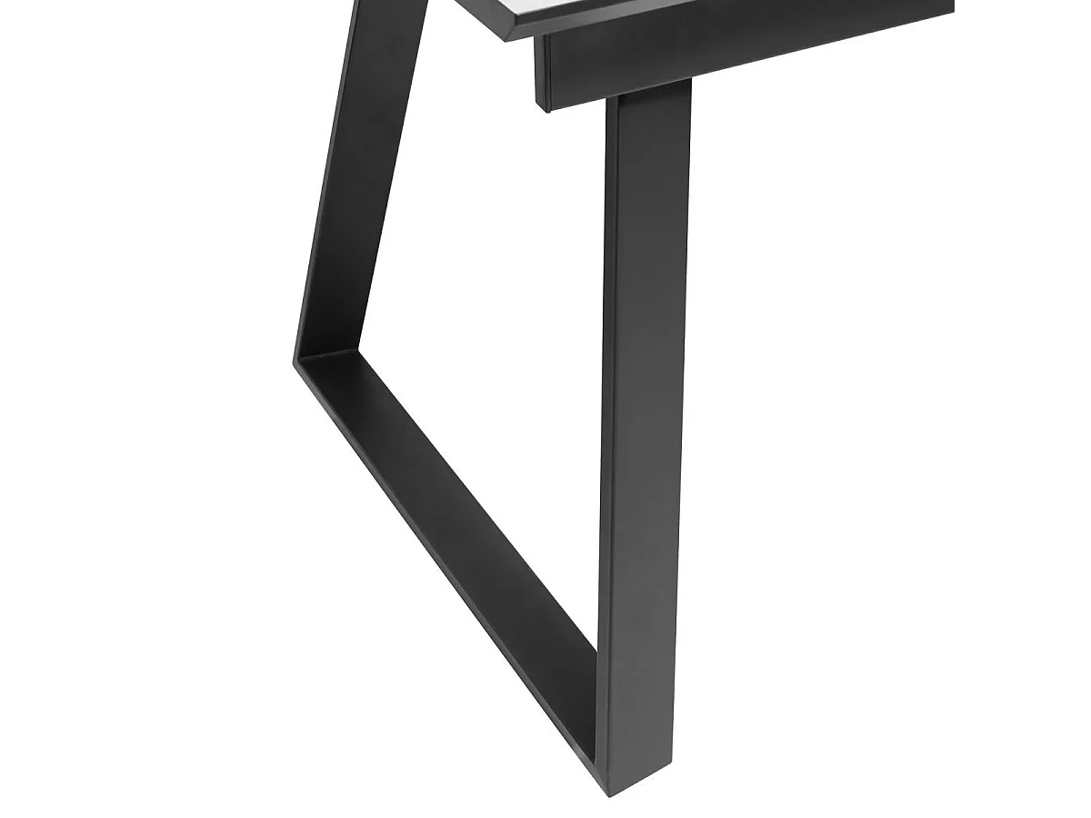 Table à dîner table à manger extensible avec pieds en acier - Longueur 160/200 x Profondeur 90 x Hauteur 76 cm