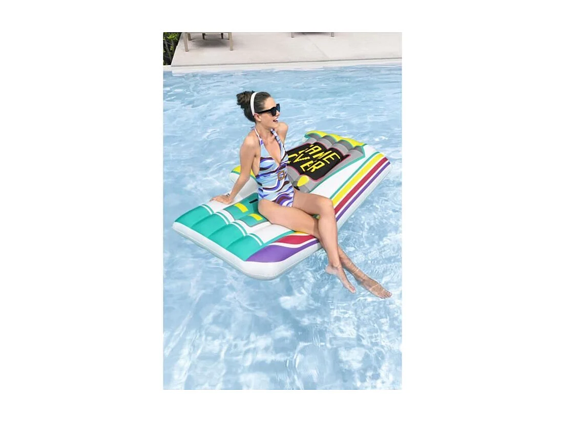 BESTWAY Aqua Arcade Opblaasbaar Zwembadmatras - Ideaal voor Kinderen - 174 x 99 x 22 cm