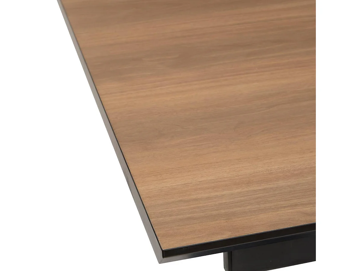Table à dîner table à manger extensible avec pieds croisés en acier - Longueur 160/200 x Profondeur 90 x Hauteur 76 cm