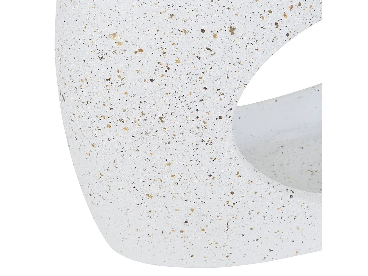 Table basse table d'appoint ovale coloris Blanc - Longueur 80 x largeur 33 x Hauteur 40 cm