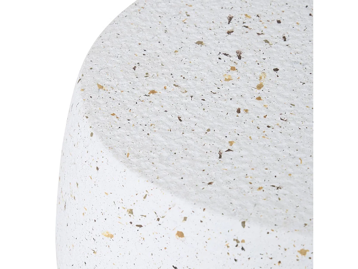 Table basse table d'appoint ovale coloris Blanc - Longueur 80 x largeur 33 x Hauteur 40 cm