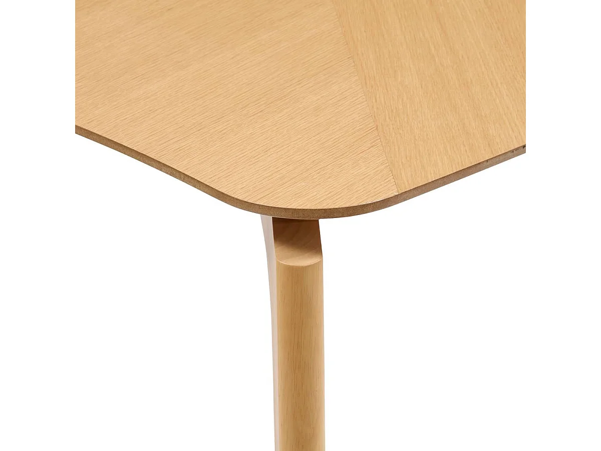Table à manger Table à diner rectangulaire coloris Chêne de 8 places - Longueur 180 x largeur 90 x Hauteur 75 cm