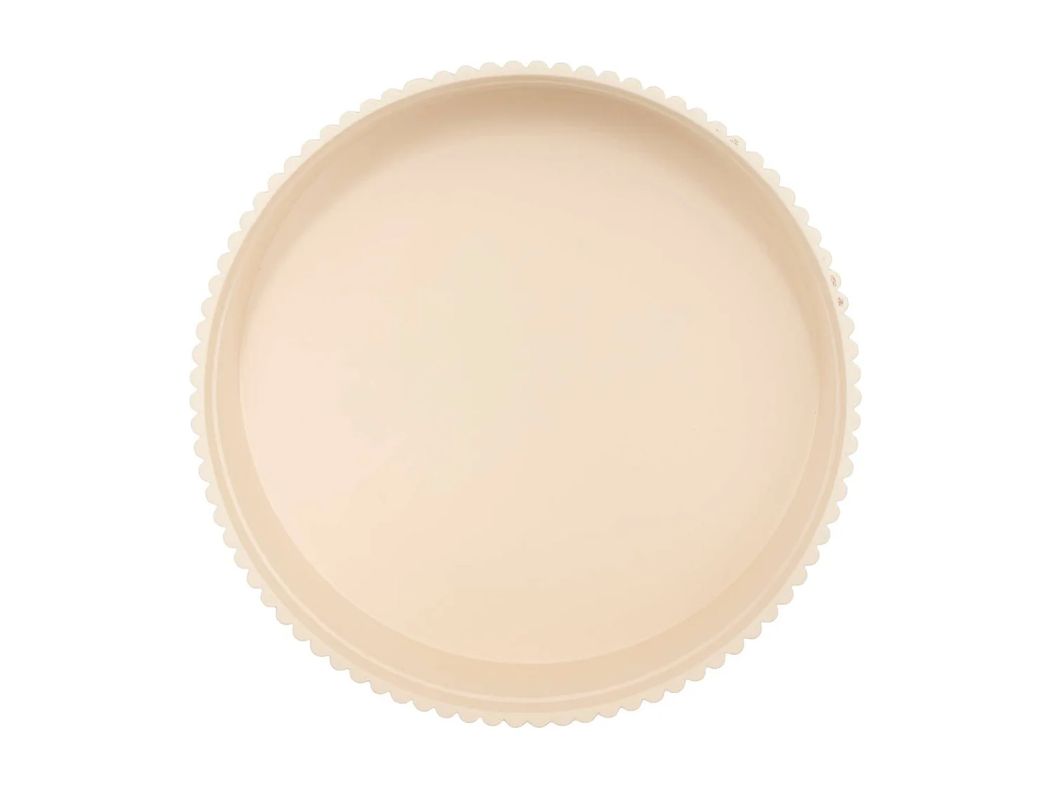Table d'appoint ronde avec plateau amovible coloris beige- Diamètre 33 x Hauteur 48 cm