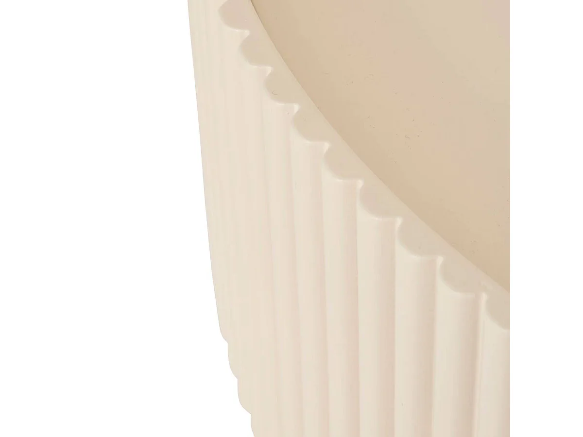 Table d'appoint table à café basse coloris ivoire - Diamètre 45 x Hauteur 40,5 cm