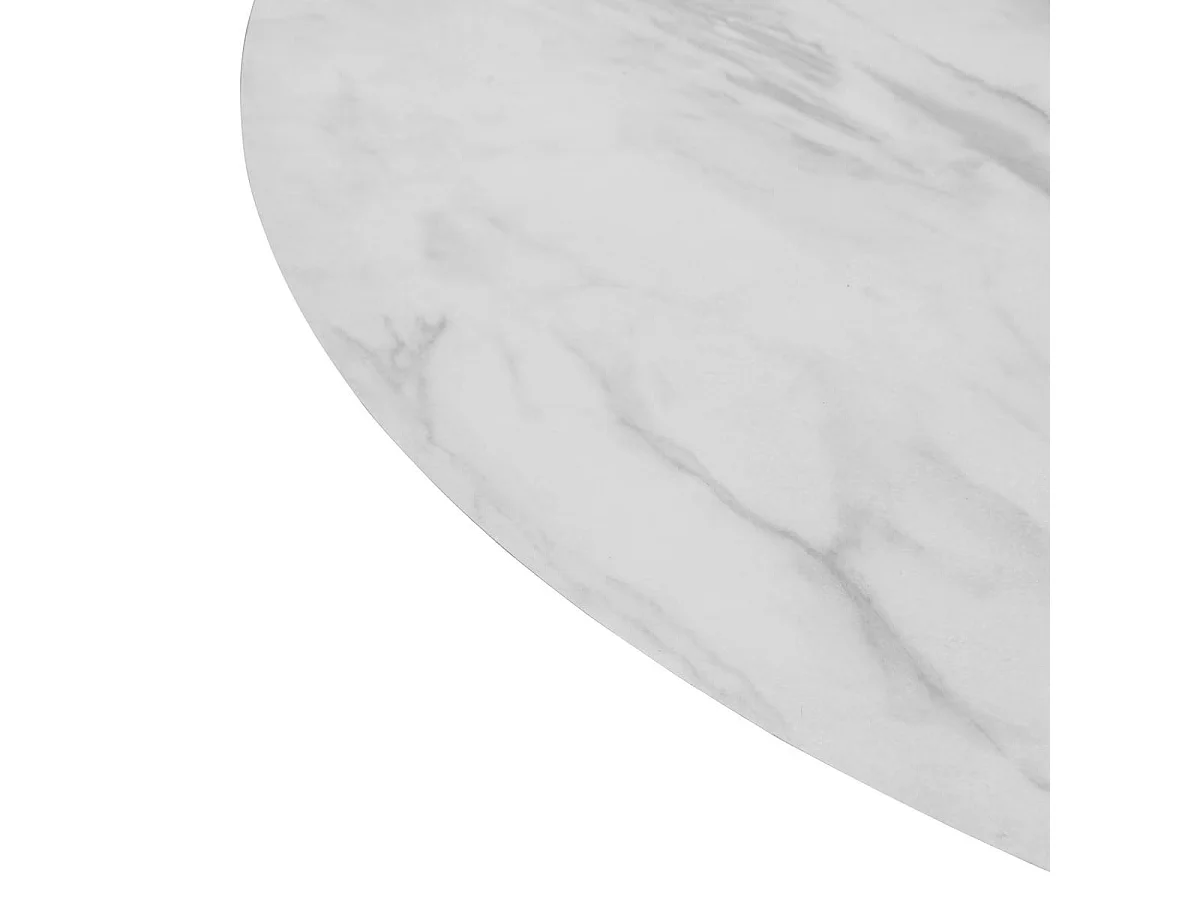 Table à manger Table à diner ronde coloris Blanc - Diamètre 120 x Hauteur 75 cm
