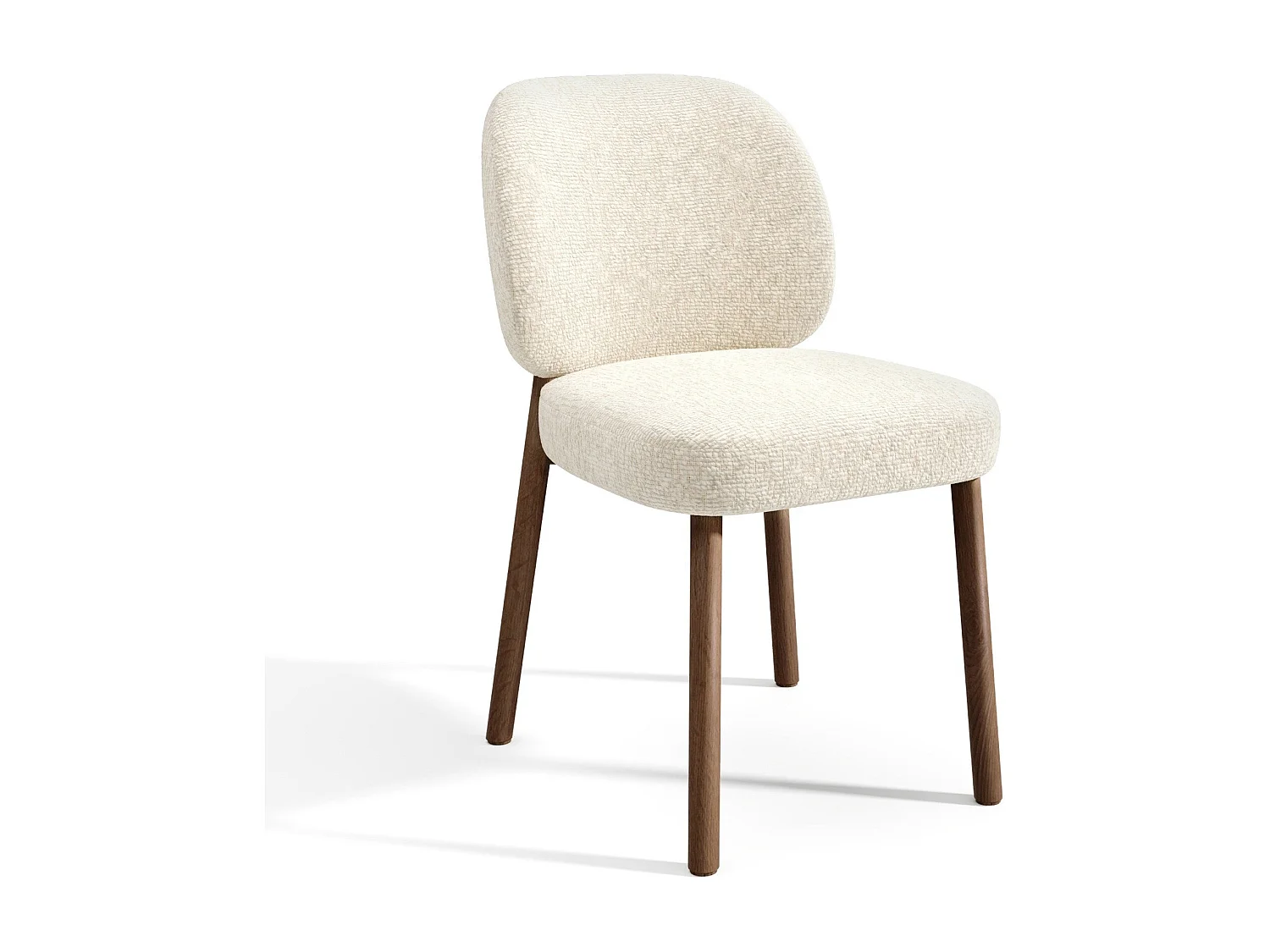Lot de 2 chaises MOKA en velours texturé beige 47x57cm