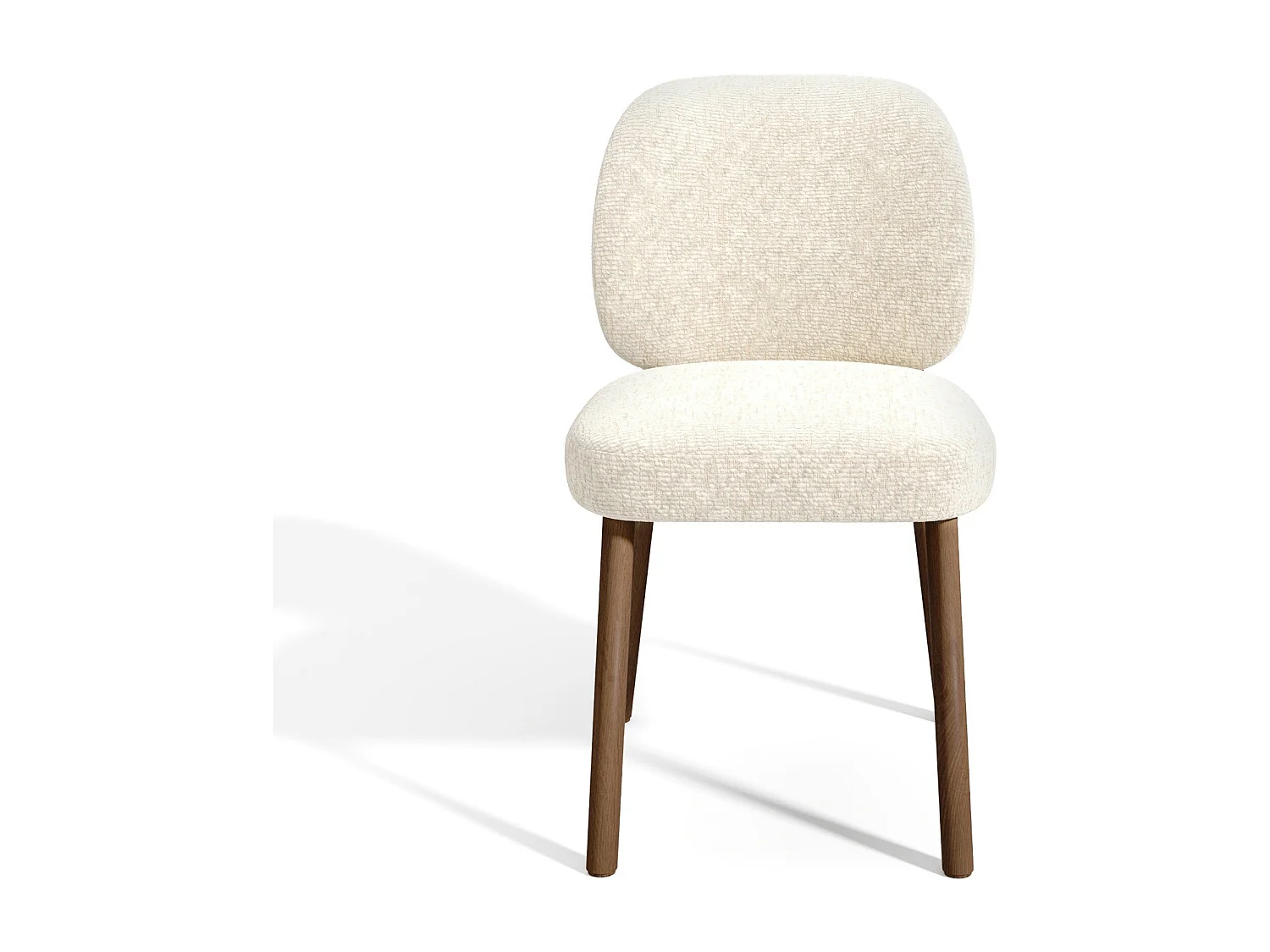 Lot de 2 chaises MOKA en velours texturé beige 47x57cm
