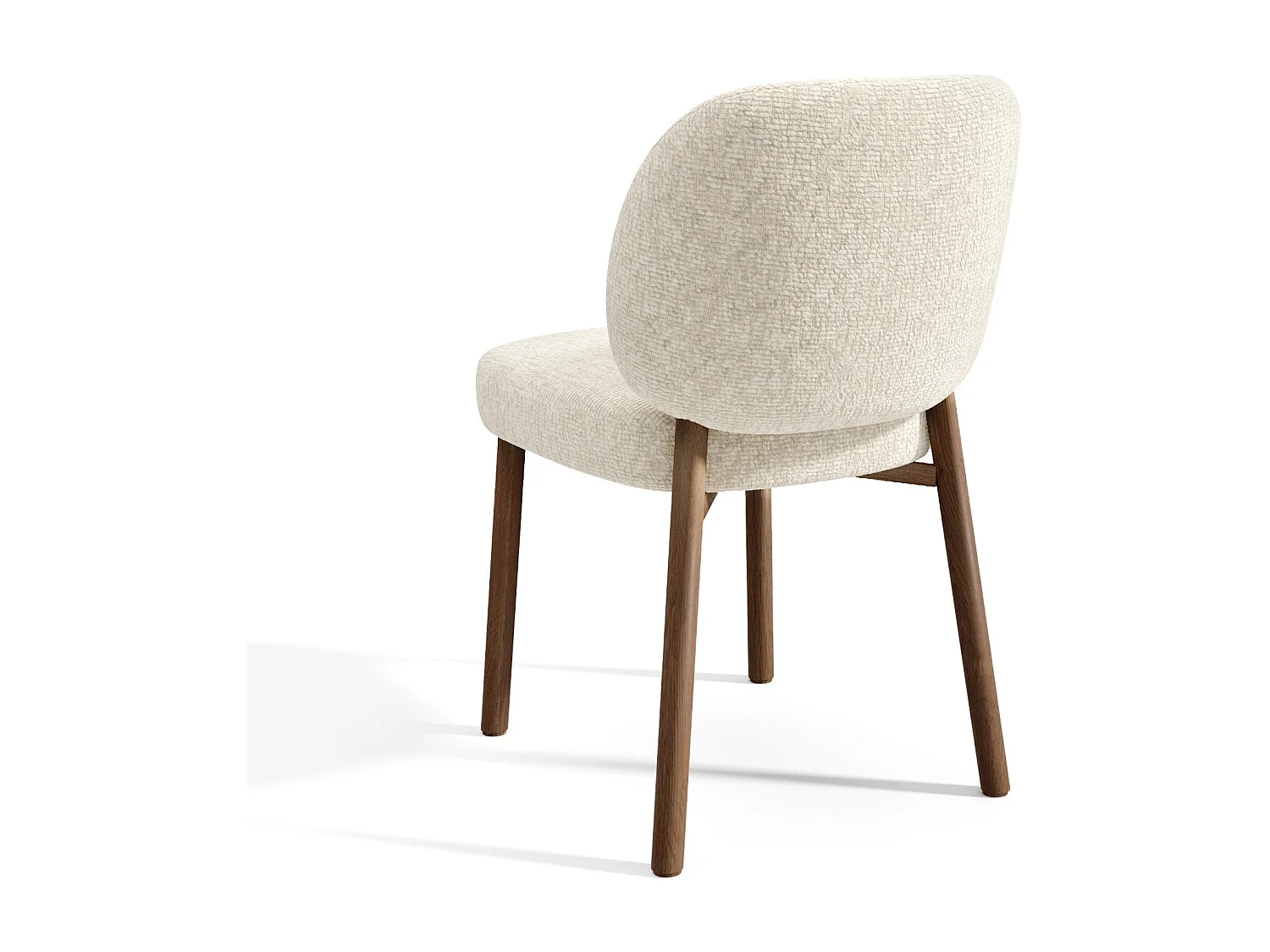 Lot de 2 chaises MOKA en velours texturé beige 47x57cm