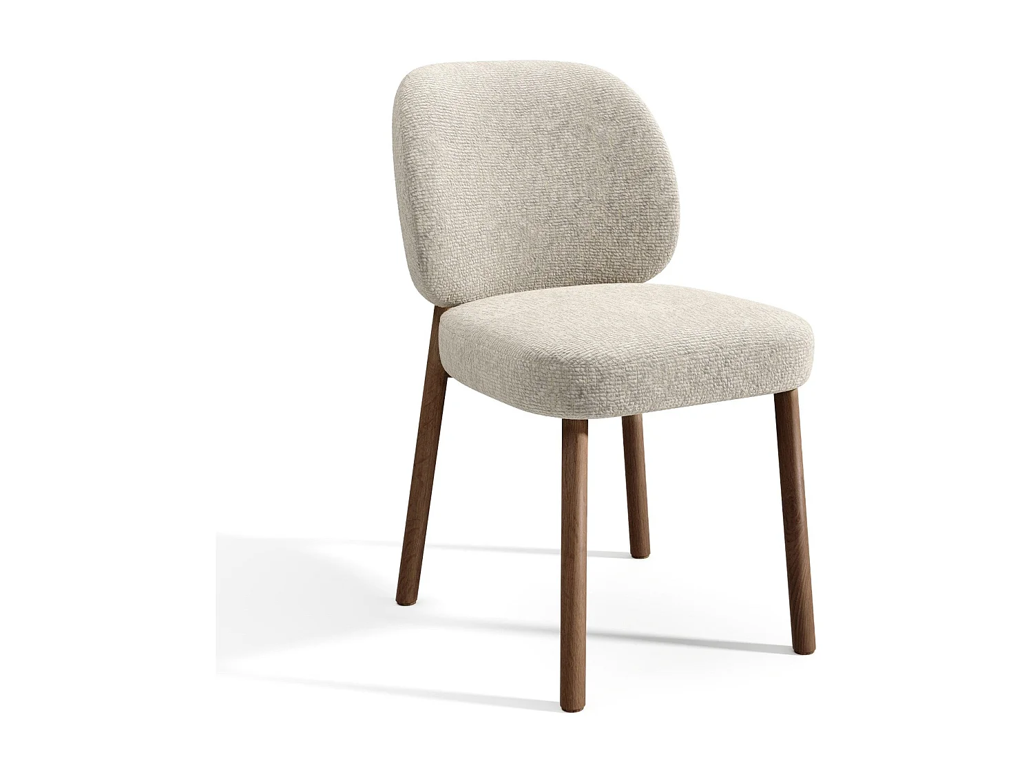 Lot de 2 chaises MOKA en velours texturé beige taupe 47x57cm