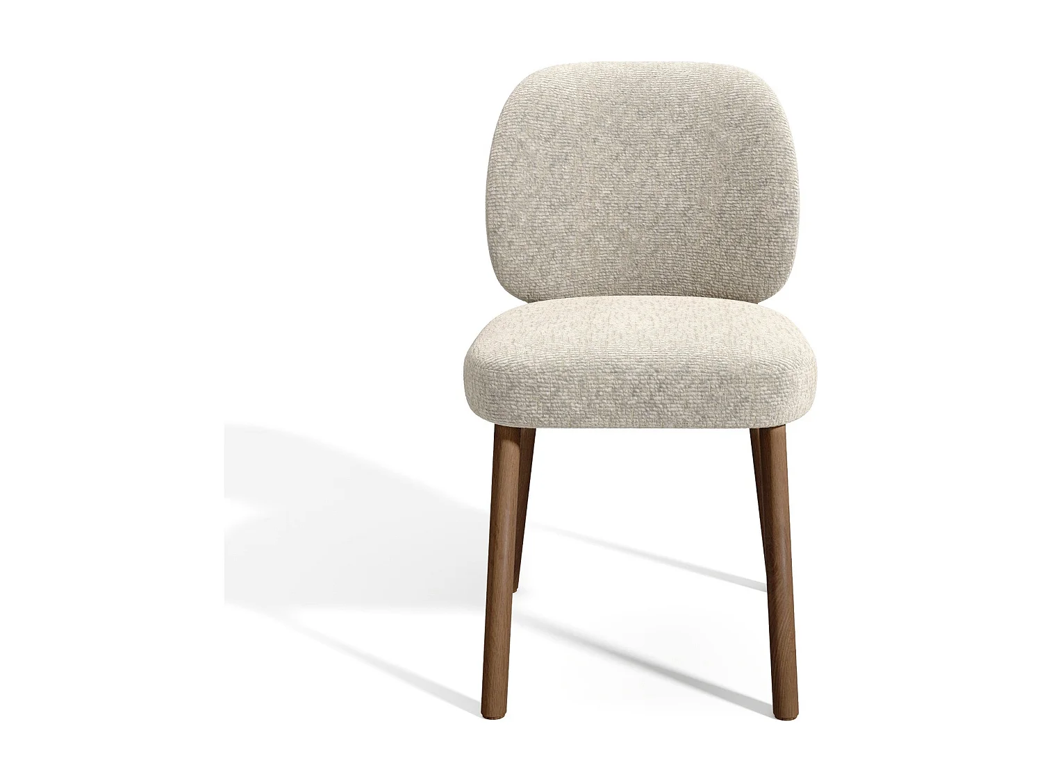 Lot de 2 chaises MOKA en velours texturé beige taupe 47x57cm