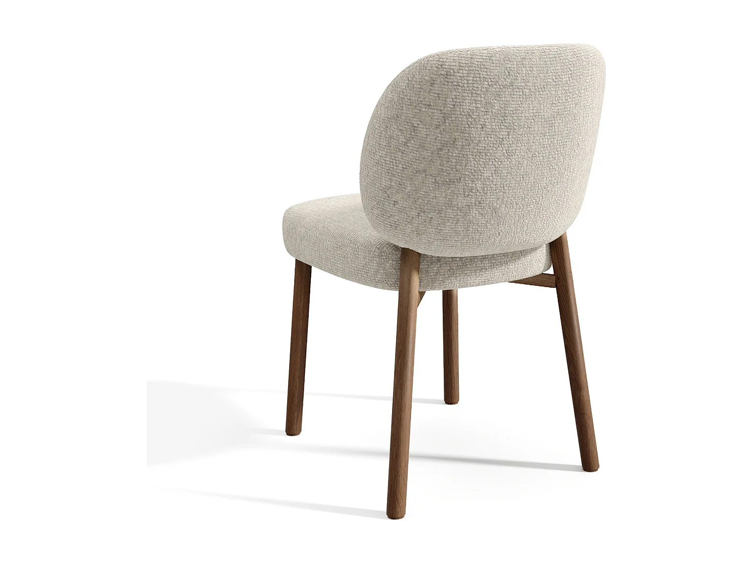 Lot de 2 chaises MOKA en velours texturé beige taupe 47x57cm